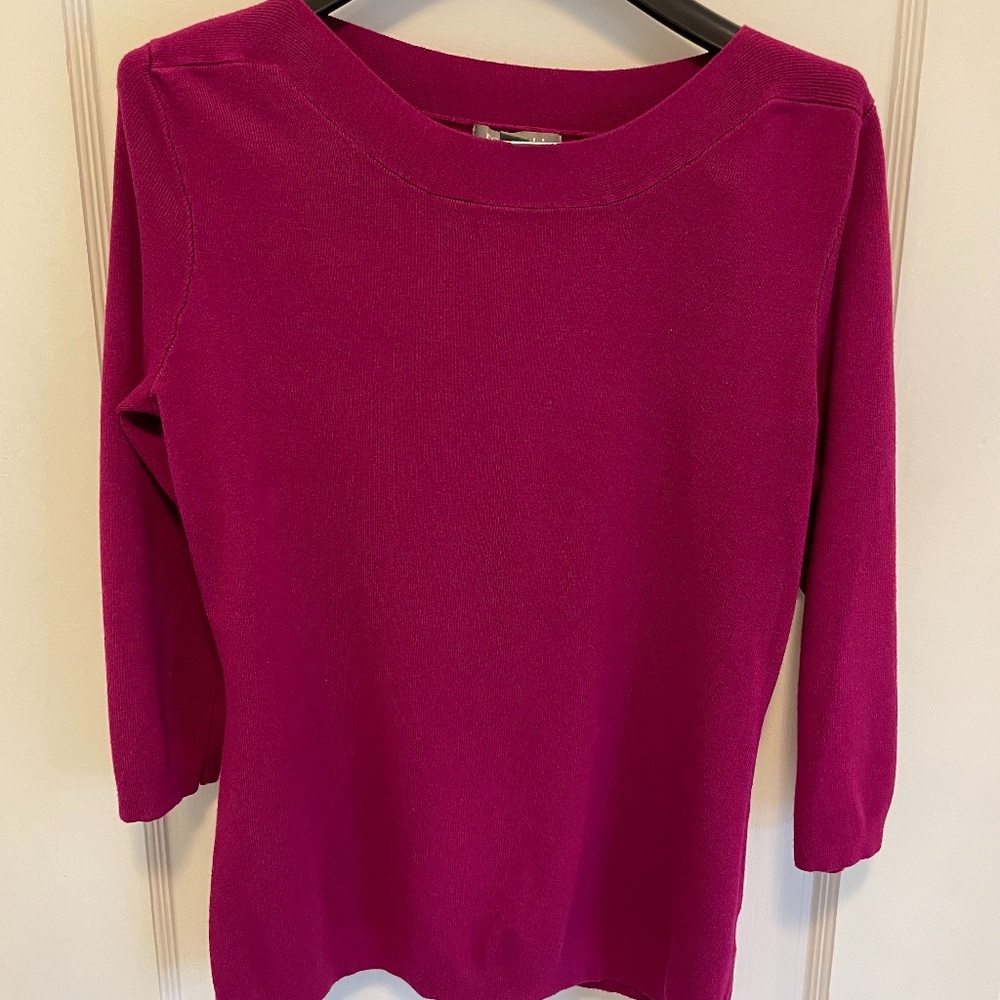 Bight Pink 3/4 sleeve sweater
